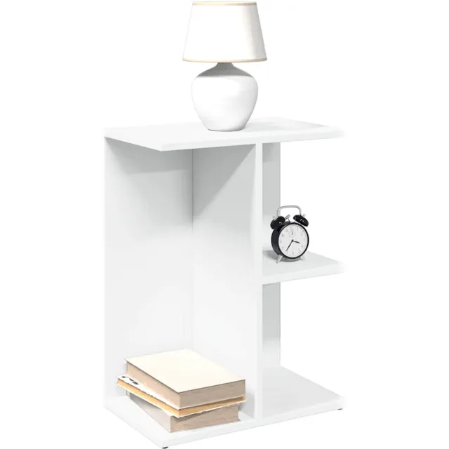 vidaXL Nachtkastje 46,5x29x61 cm bewerkt hout wit