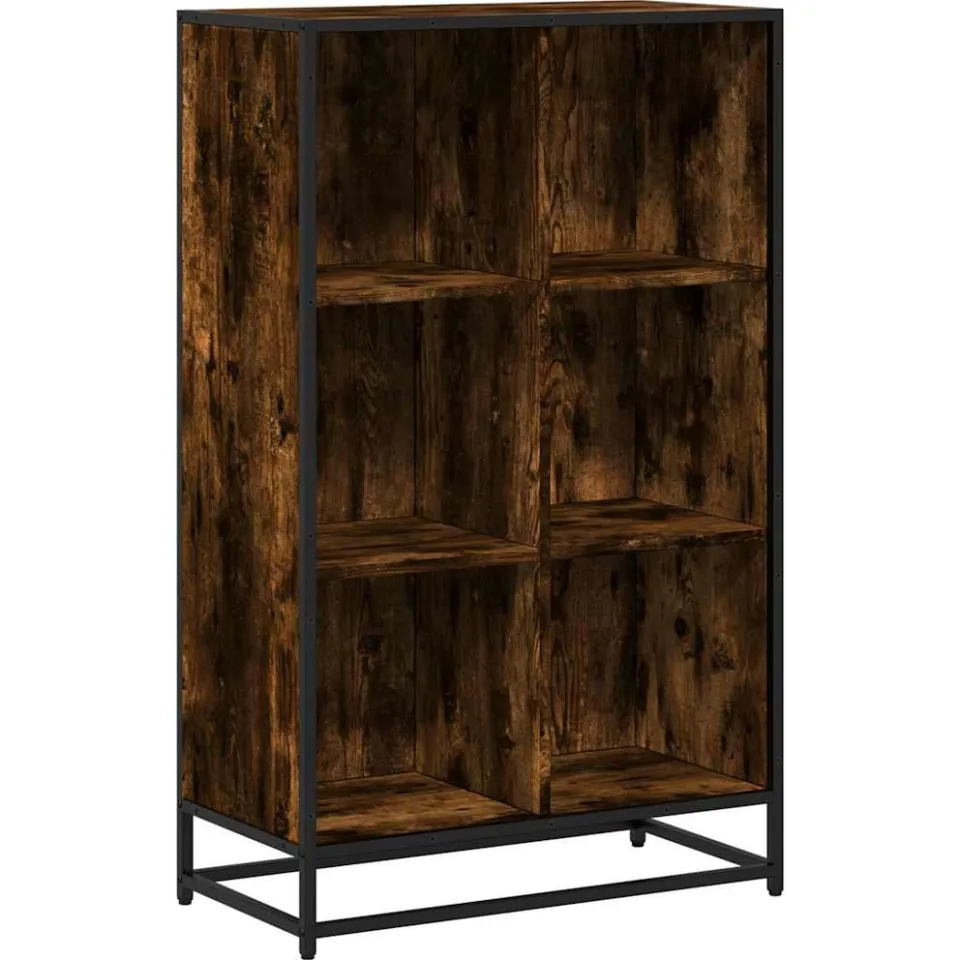 vidaXL Boekenkast 65,5x33x107,5 cm bewerkt hout gerookt eikenkleurig, foto 3