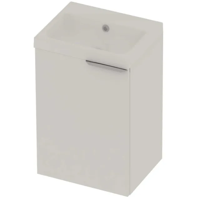 Basic-Line Pretty 36 Badmeubelset Polystone Zonder Kraangat 45x36x70 cm Mat White Glans Wit