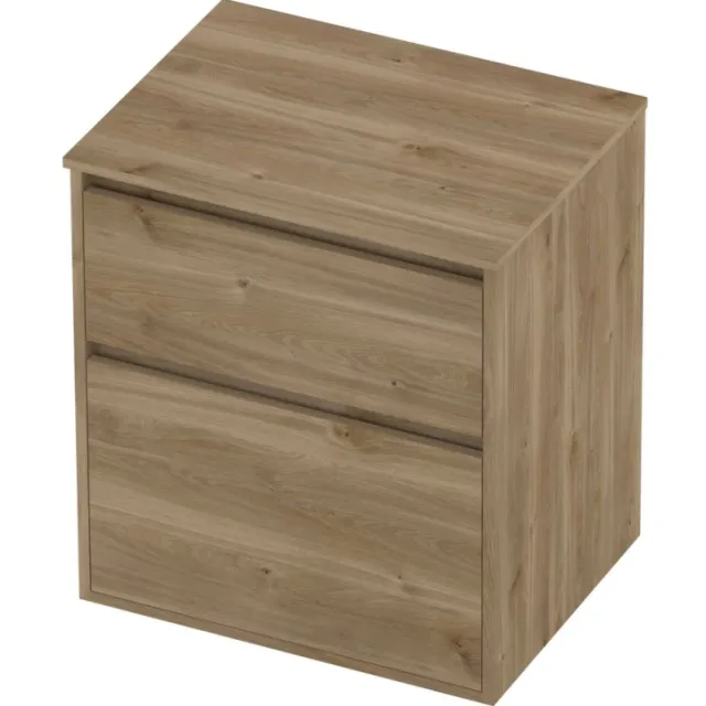 Proline Deck Badmeubelset Greeploos Asymmetrisch Kader 60x46x67 cm Cider Oak Eiken