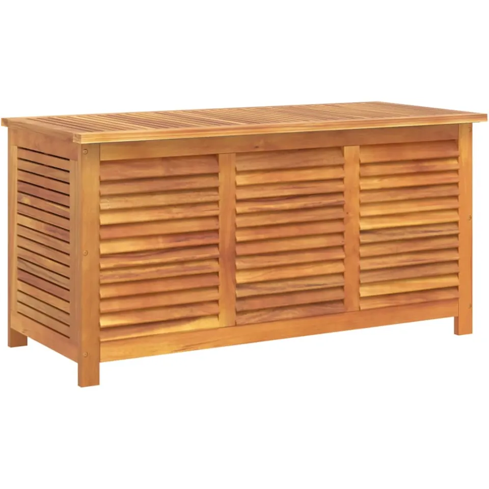 vidaXL Tuinbox met jaloezieën 113x50x56 cm massief acaciahout Bruin