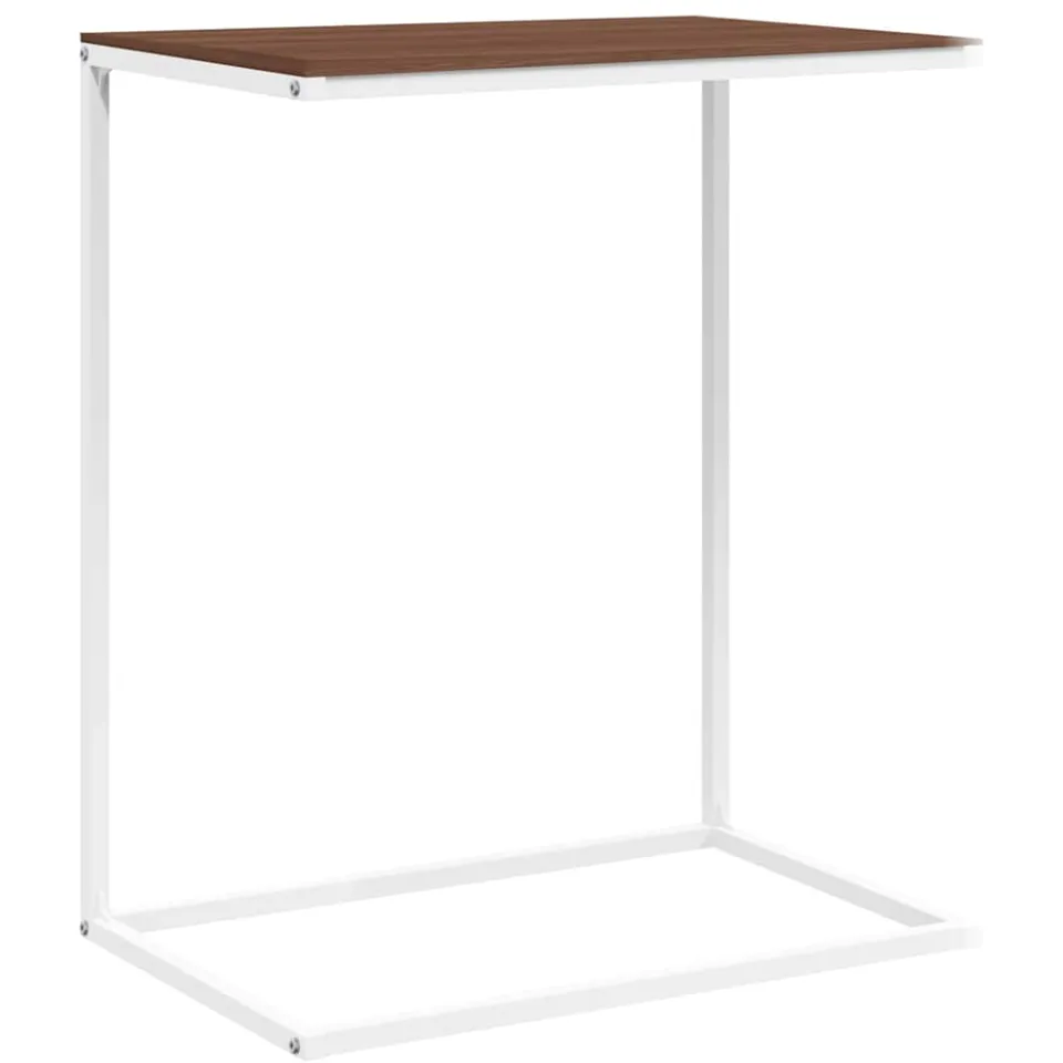 vidaXL Bijzettafel 55x35x66 cm bewerkt hout wit, foto 4