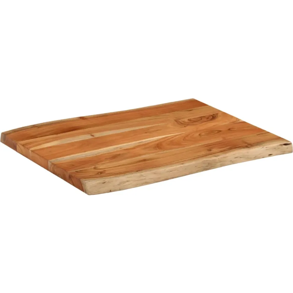 vidaXL Tafelblad rechthoekig natuurlijke rand 80x60x3,8 cm acaciahout bruin, foto 2
