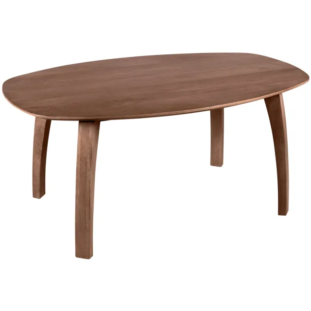 Lewis & Loft Eettafel Luna - FSC gecertificeerd mangohout - Deens ovaal - 160 x 100 cm - Bruin