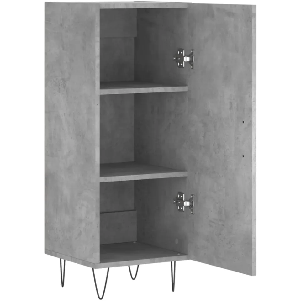 vidaXL Dressoir 34,5x34x90 cm bewerkt hout betongrijs grijs, foto 4