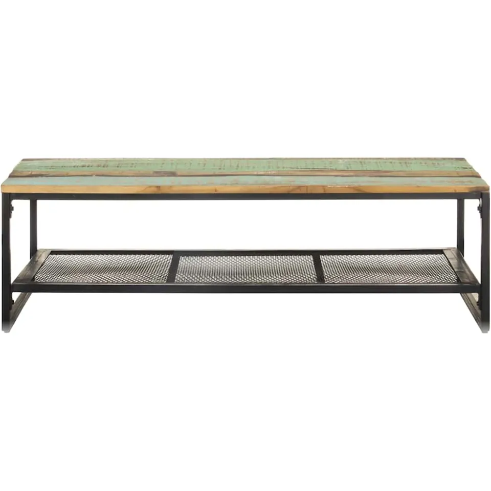 vidaXL Salontafel 110x60x35 cm massief gerecycled hout bruin, foto 2