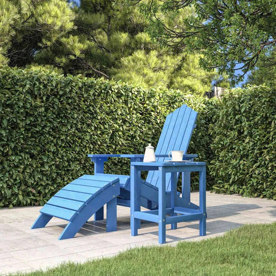 vidaXL Tuintafel Adirondack 38x38x46 cm HDPE aquablauw, foto 3