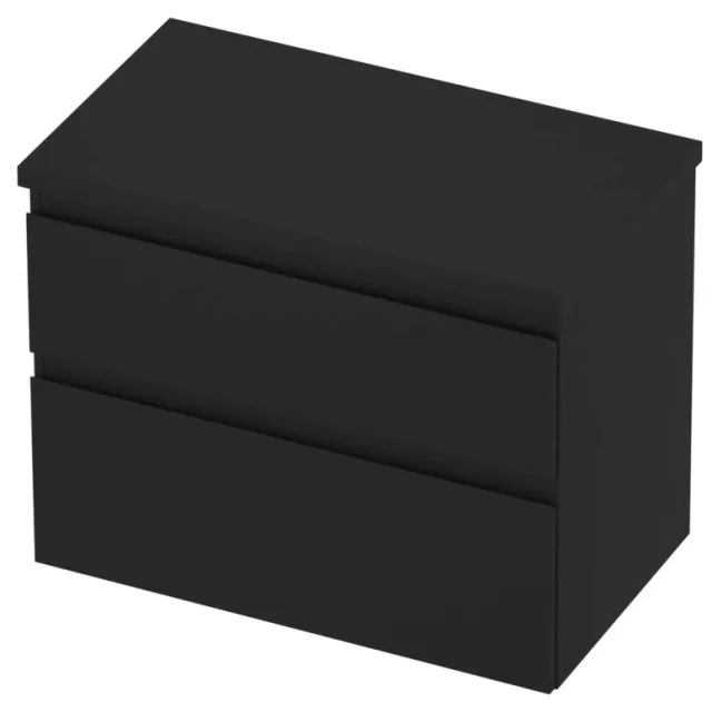 Proline Deck Badmeubelset Asymmetrisch 80x46x55 cm Mat Zwart