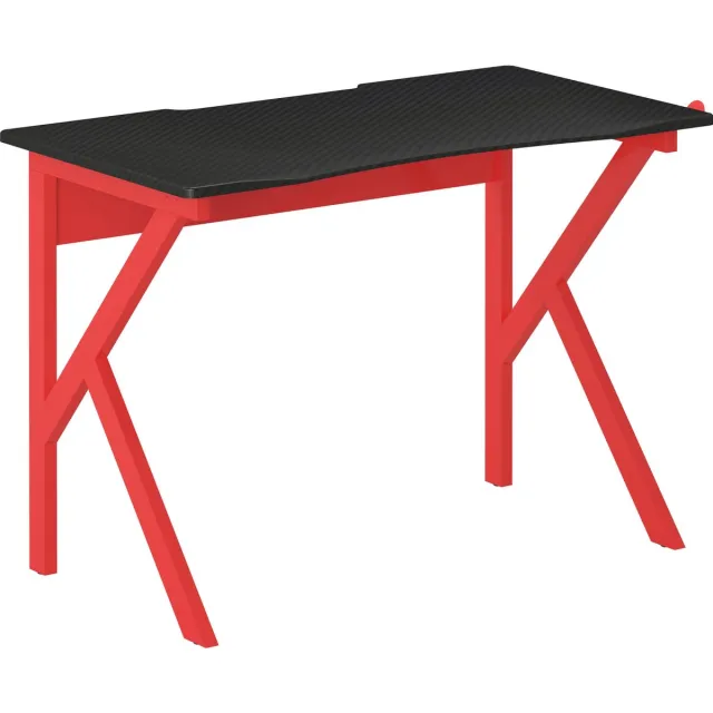 Piranha ZORRO Gamebureau – Compact Computerbureau – Zwart/Rood – Koolstofvezel