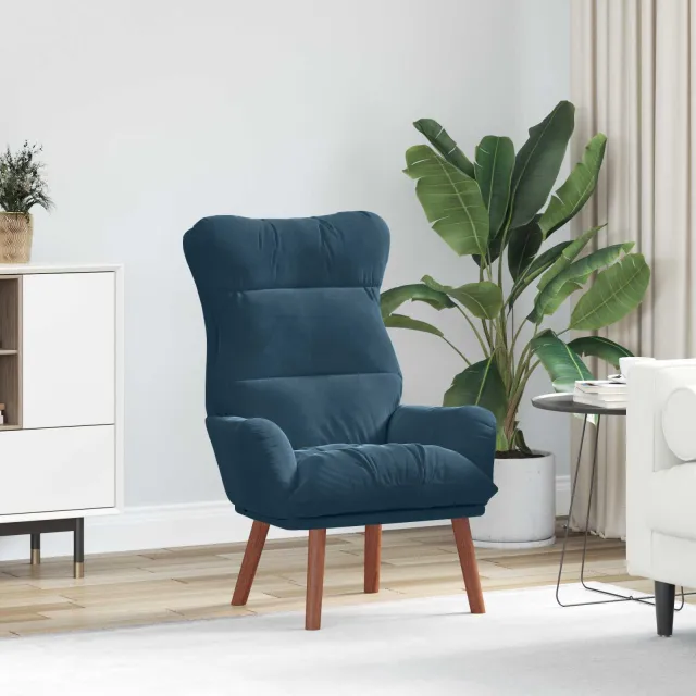vidaXL Fauteuil Blauw 69 x 74 x 93 cm Fluweel