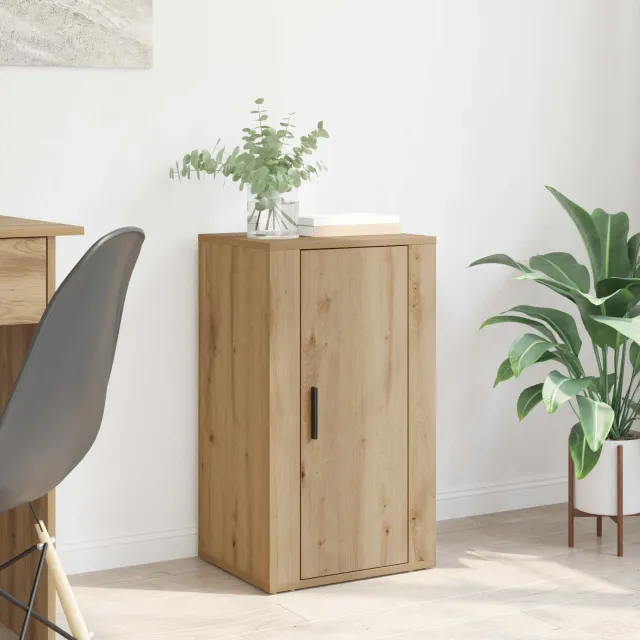 vidaXL Dressoir Artisan Eiken 40 x 33 x 70 cm Bewerkt hout Bruin