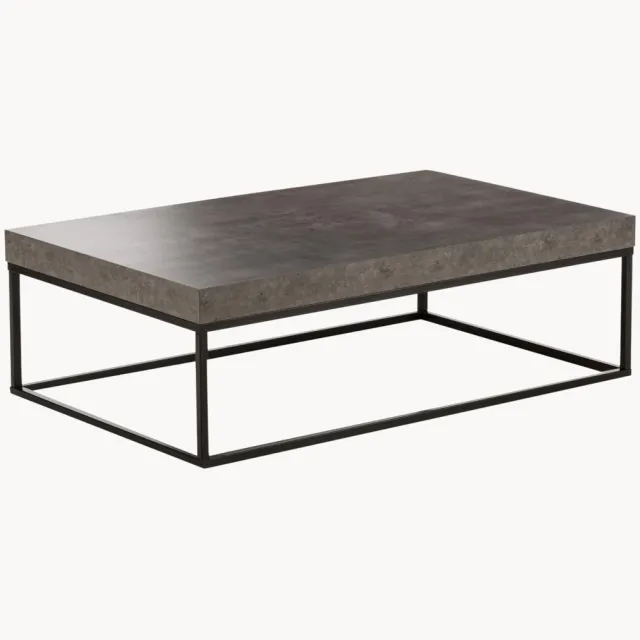TemaHome Salontafel Ellis in betonlook Taupe, Zwart