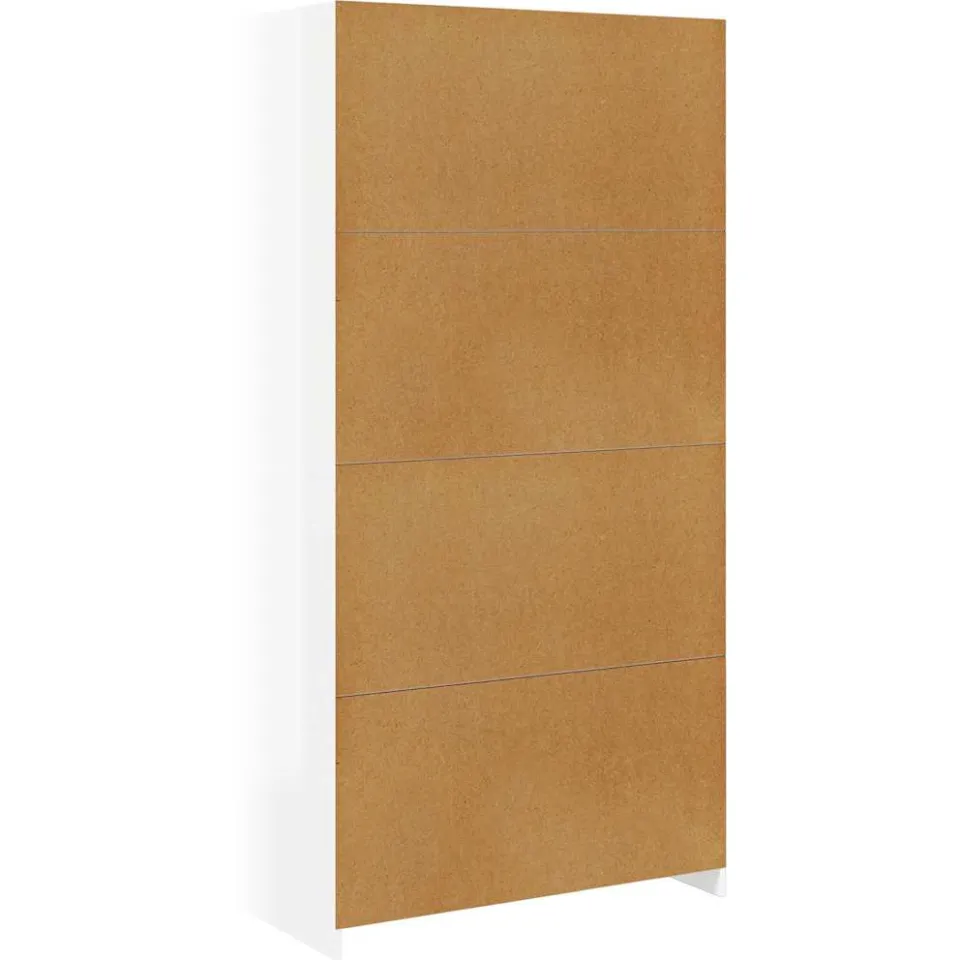 vidaXL Kledingkast 100x50x200 cm bewerkt hout hoogglans wit, foto 4