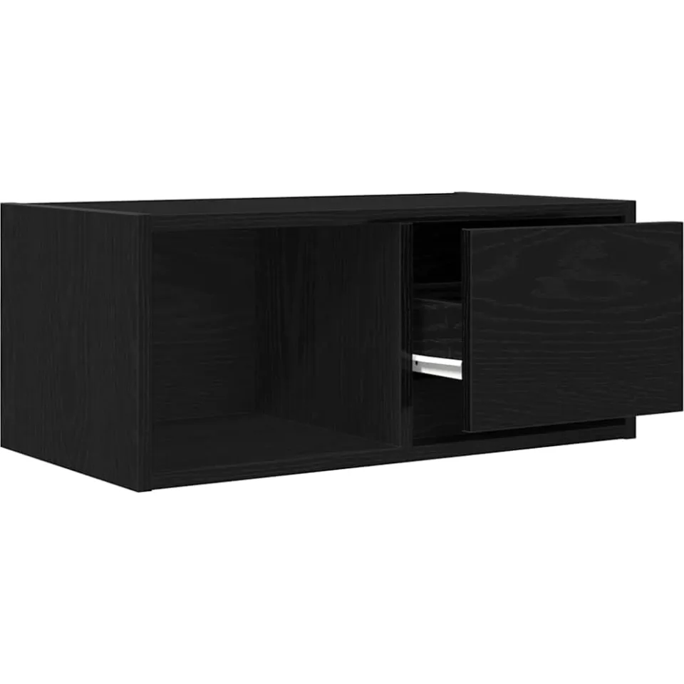 vidaXL Tv-kasten 60x31x25,5 cm spaanplaat zwart eikenkleurig, foto 4
