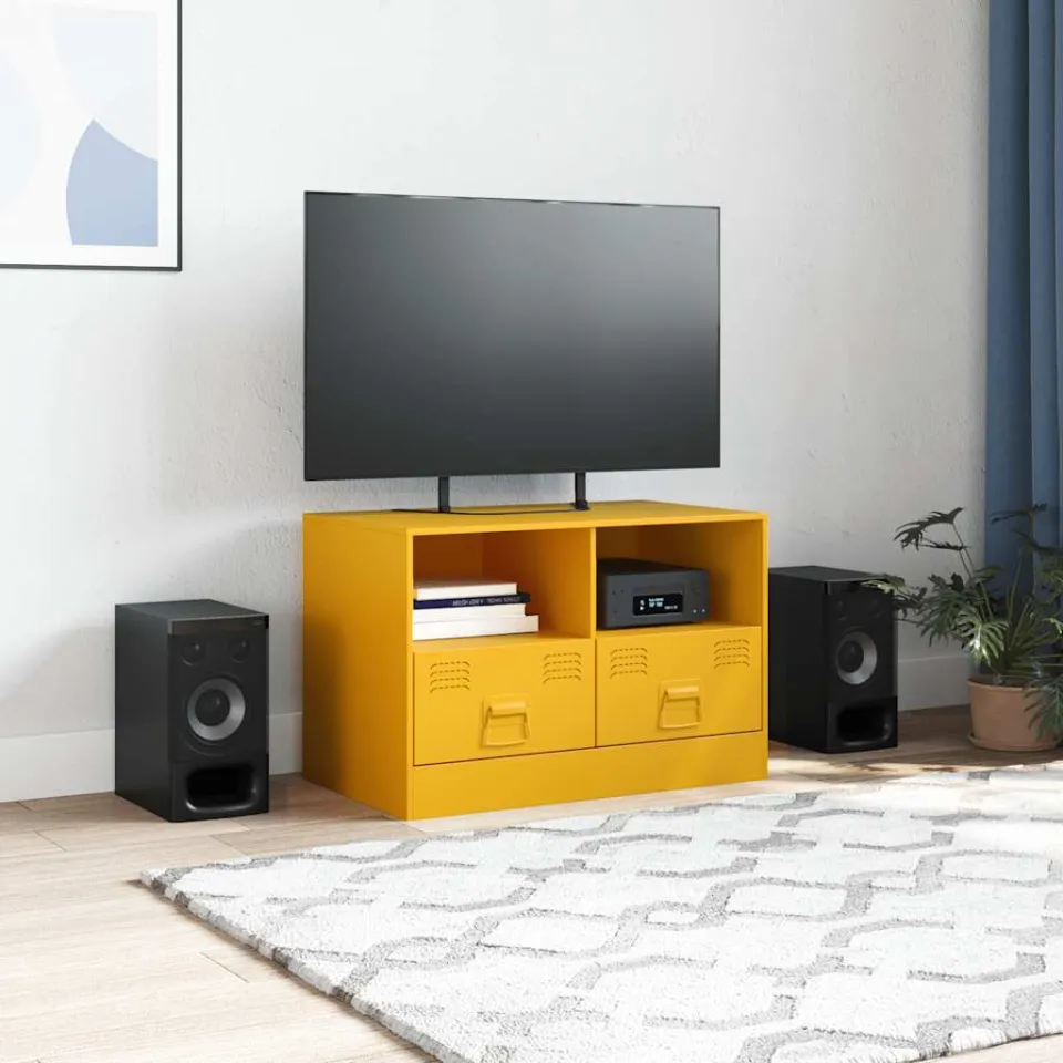 vidaXL Tv-meubel 67x39x44 cm staal roze, foto 3