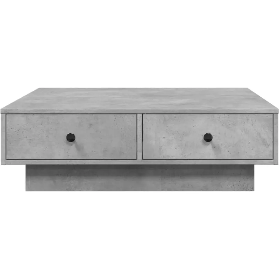 vidaXL Salontafel 90x90x28 cm spaanplaat betongrijs