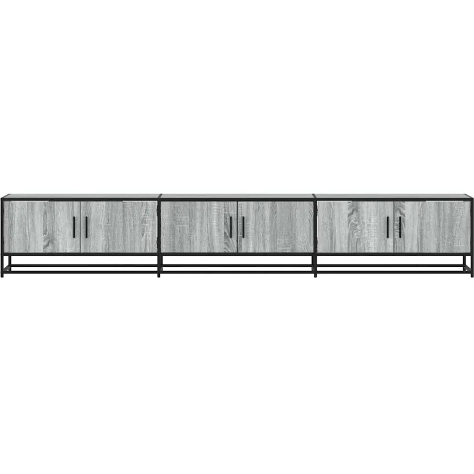 vidaXL Tv-meubel 240x35x41 cm bewerkt hout grijs sonoma eikenkleurig, foto 3