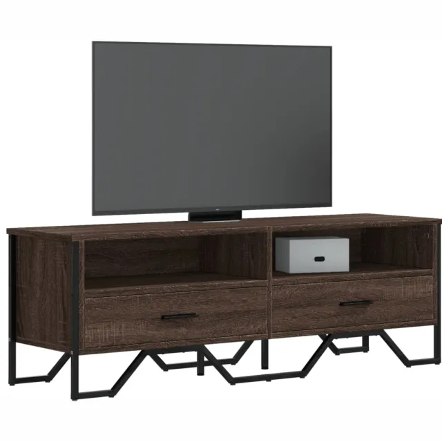 vidaXL Tv-meubel 122x34x41 cm bewerkt hout bruin eikenkleurig, foto 2