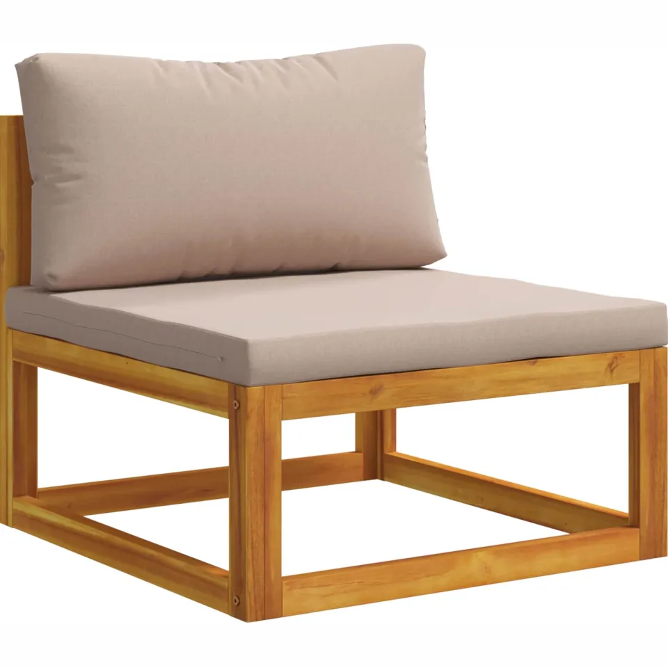 vidaXL Bankstel 5 st Naturel Massief Acaciahout Taupe