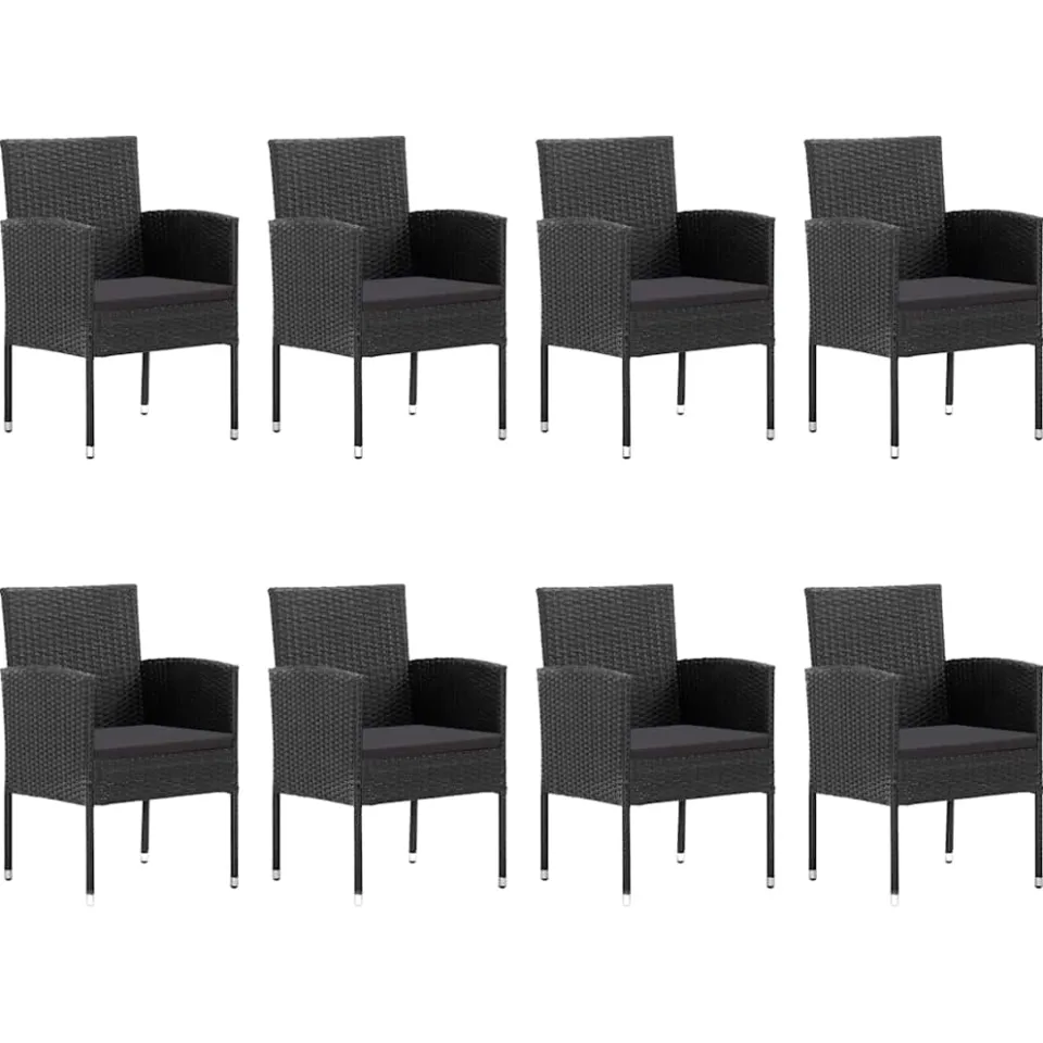 vidaXL 9-delige Tuinset zwart, foto 3