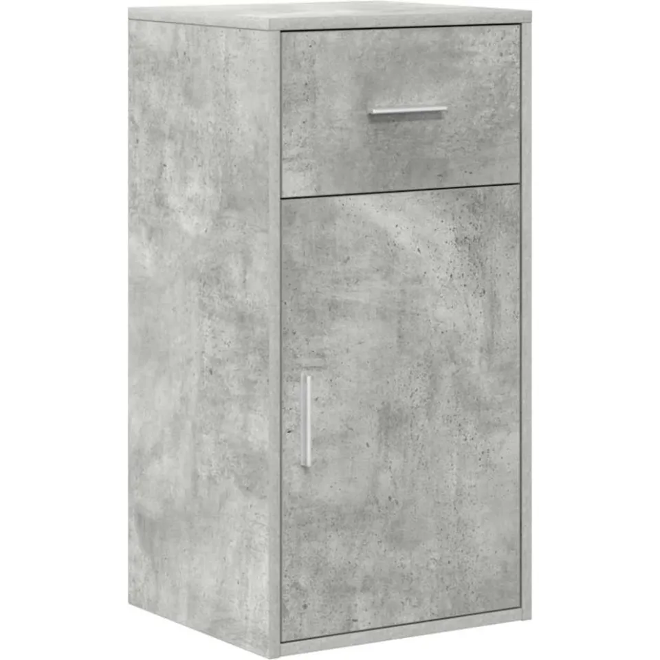 vidaXL Dressoir met lade Beton Grijs 38 x 34 x 75 cm, foto 3