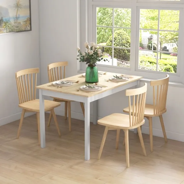 COVREO Eettafel 120x75 cm naturel, hout voor 4 personen