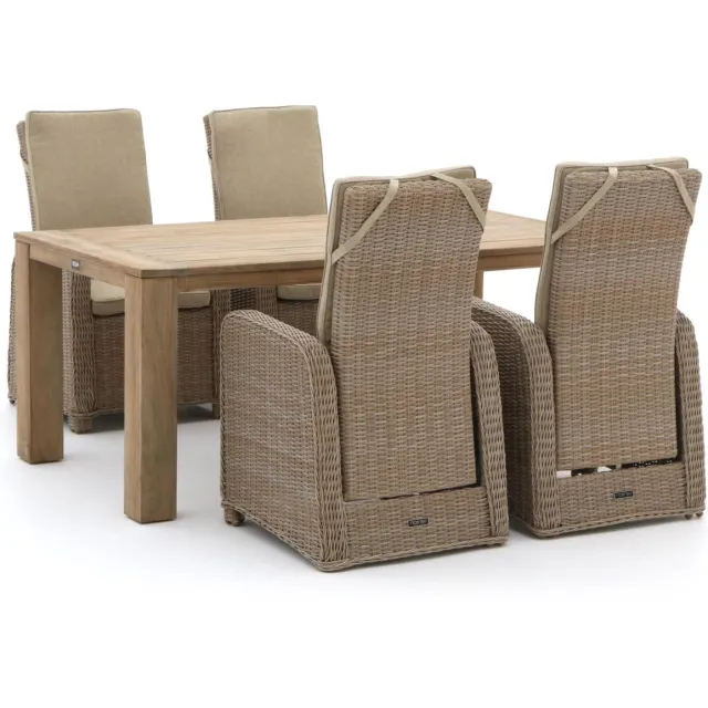 Intenso Furniture Intenso Umbria/ROUGH-X 180cm dining tuinset 5-delig verstelbaar Bruin