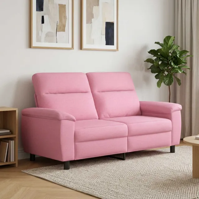 vidaXL Bank Roze 178 x 90 x 95 cm Stof