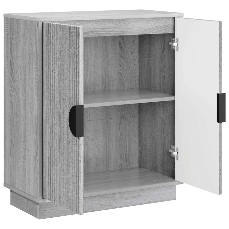 vidaXL Dressoir VENRAY Grijs Sonoma 66 x 33 x 77,5 cm Bewerkt hout