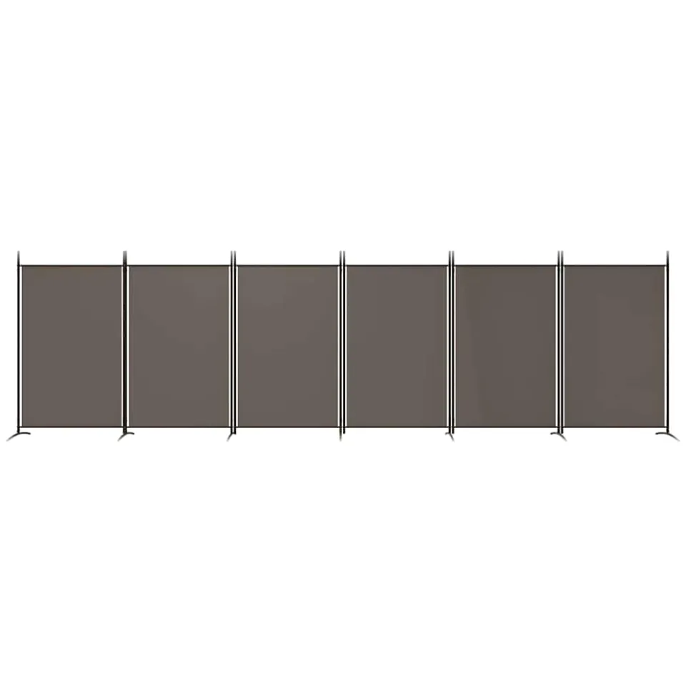 vidaXL Kamerscherm met 6 panelen 520x180 cm stof antracietkleurig Anthraciet