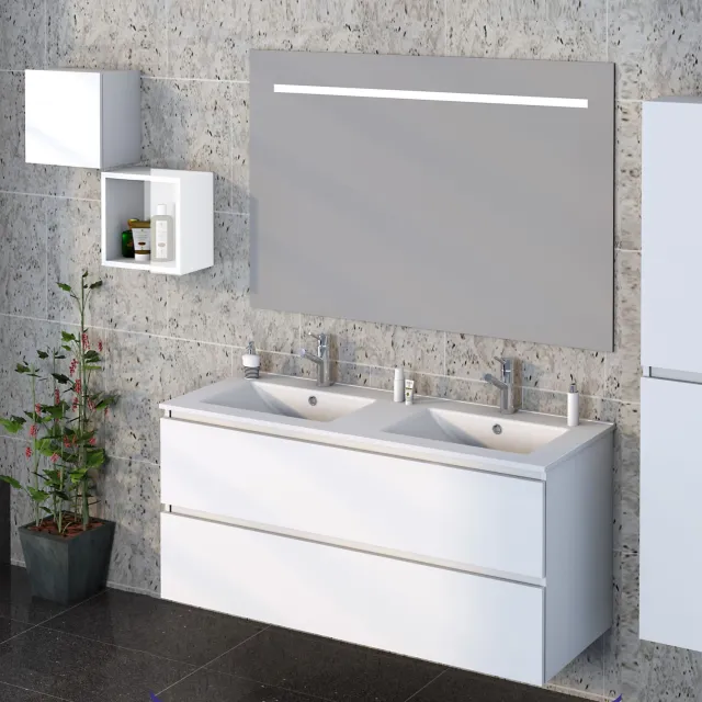 Wiesbaden Excellence Sephia badmeubelset mat wit