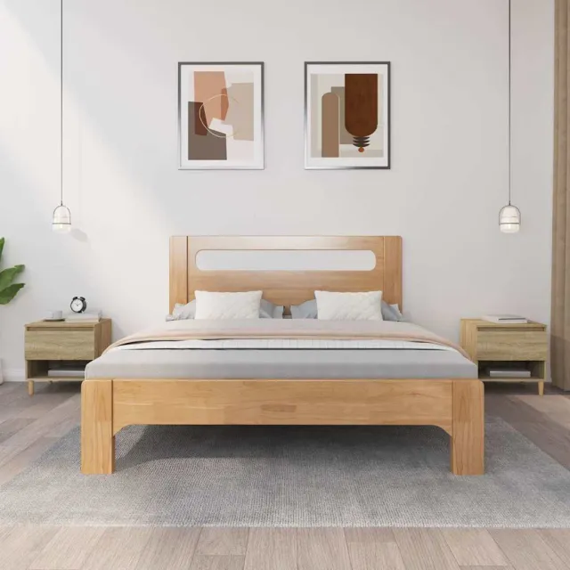 vidaXL Nachtkastjes 2 st 50x46x50 cm bewerkt hout sonoma eikenkleurig