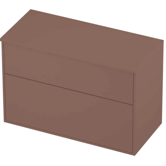 Proline Deck Badmeubelset Voor Grepen Asymmetrisch Kader 100x46x67 cm Beauty Blush Rosé Goud