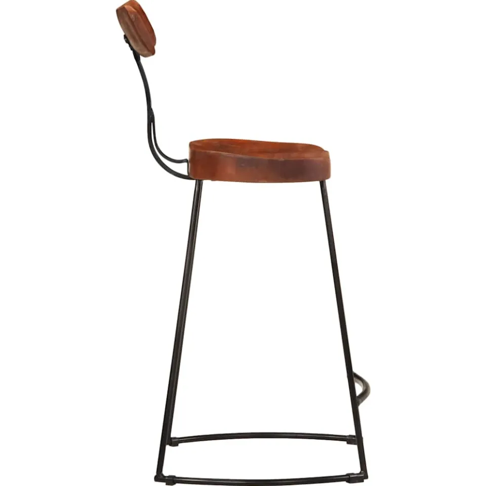 vidaXL Barkrukken 2 st 49x43x88 cm massief mangohout bruin, foto 3