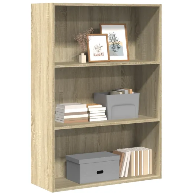 vidaXL Boekenkast 80x30x114 cm bewerkt hout sonoma eikenkleurig Bruin