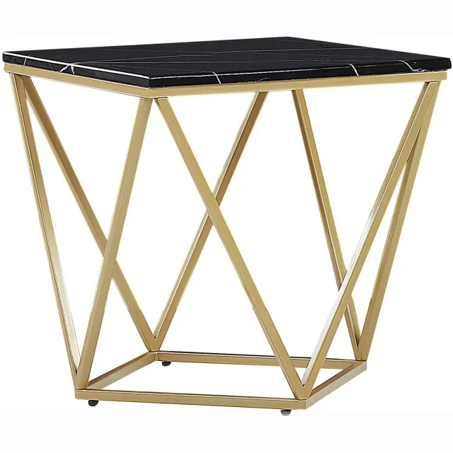 Beliani MALIBU - Bijzettafel - Zwart - MDF