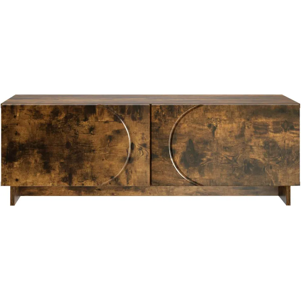 vidaXL Salontafel Gerookt eiken 102 x 50,5 x 35 cm Bewerkt hout, foto 4