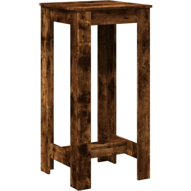 vidaXL Bartafel - 51x50x103,5 - cm - bewerkt - hout - gerookt - eikenkleur Gerookt eiken