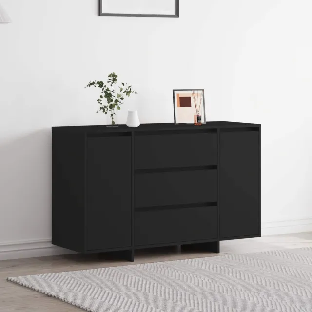 vidaXL Dressoir Zwart 120 x 41 x 75 cm Bewerkt hout, foto 2