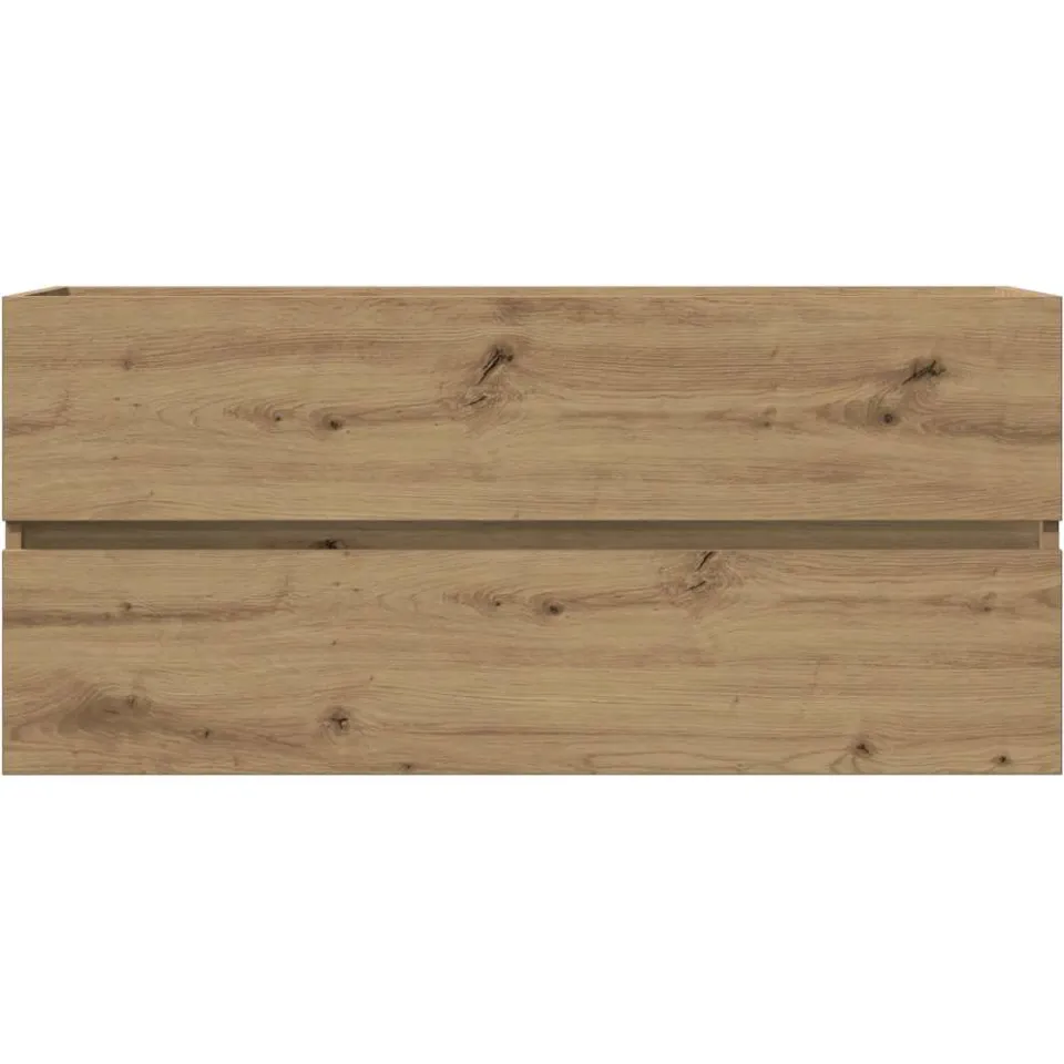 vidaXL Wastafelkast 100x38,5x45 cm bewerkt hout artisanaal eikenkleur Bruin