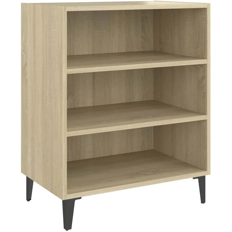 vidaXL Dressoir 57x35x70 cm bewerkt hout sonoma eikenkleurig, foto 3