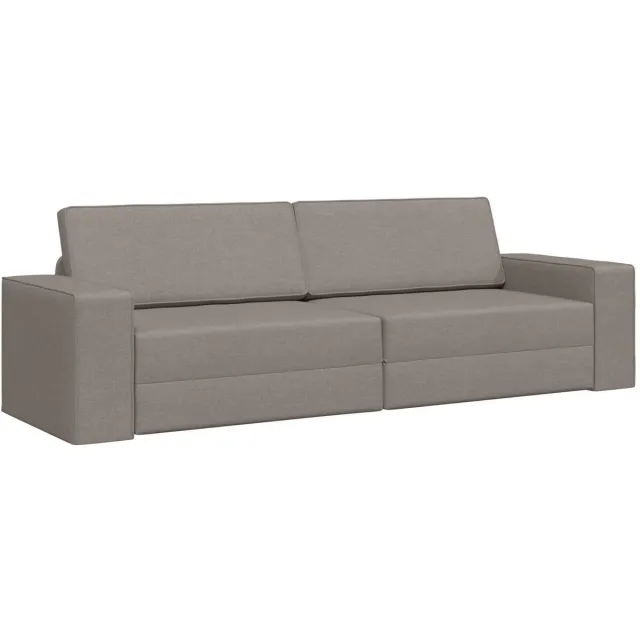 GranMaison Slaapbank - Uitklapbaar - Slaapstoel - Logeerbed - Zetelbed - Slaapfauteuil - Vouwbed - 2 persoons - Zeer comfortabel - Taupe
