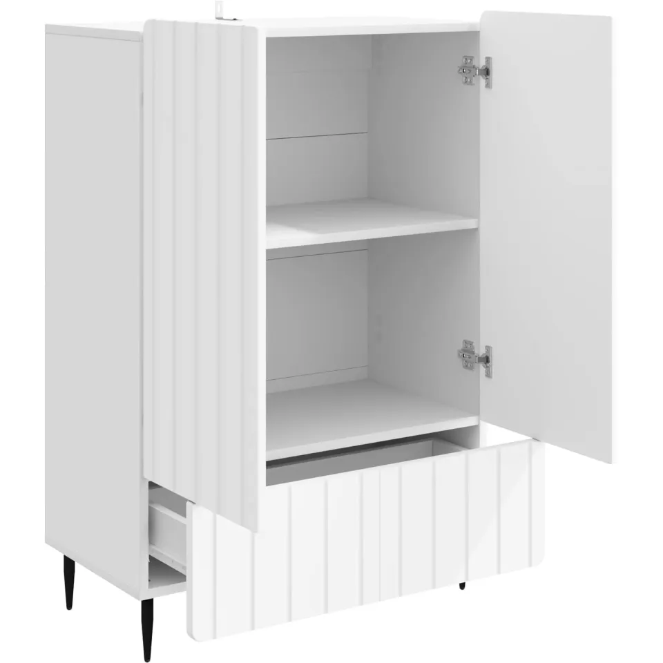 vidaXL Dressoir Wit 66 x 34,5 x 97 cm Bewerkt hout, foto 4