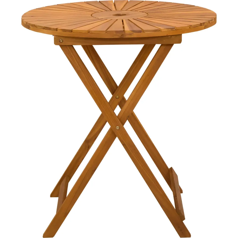 vidaXL Vouw Tuin Tafel Naturel Ø70 x 75 cm Massief Acaciahout, foto 4
