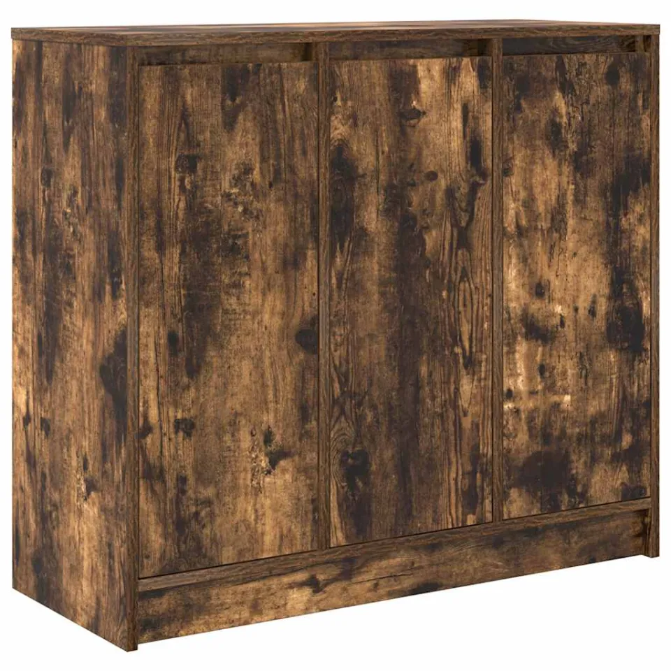 vidaXL Dressoir 85x34x76 cm bewerkt hout gerookt eikenkleurig Bruin