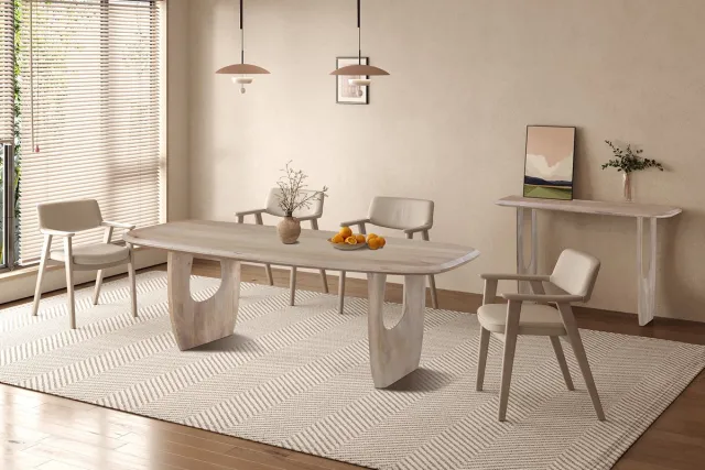 Rousseau Eettafel Braga 200 x 100 cm – Deens Ovaal – Massief Mangohout – Naturel