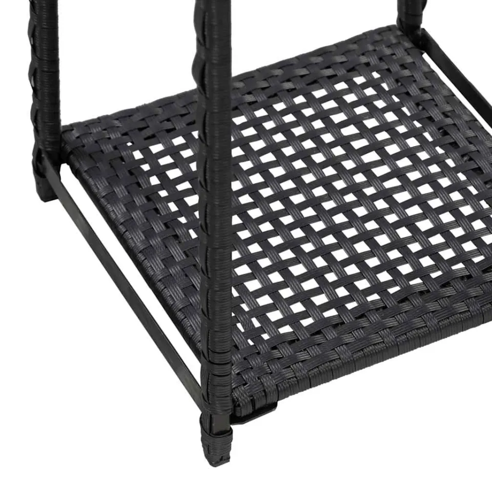 vidaXL Opbergrek 30x30x90 cm poly rattan zwart, foto 4