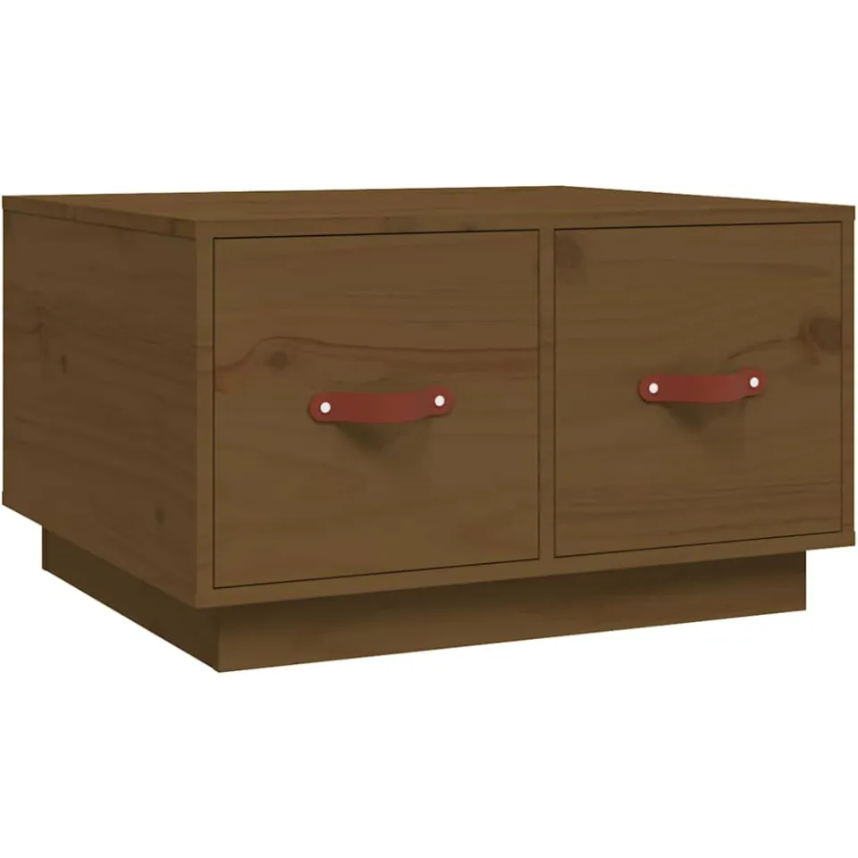 vidaXL Salontafel 60x53x35 cm massief grenenhout honingbruin