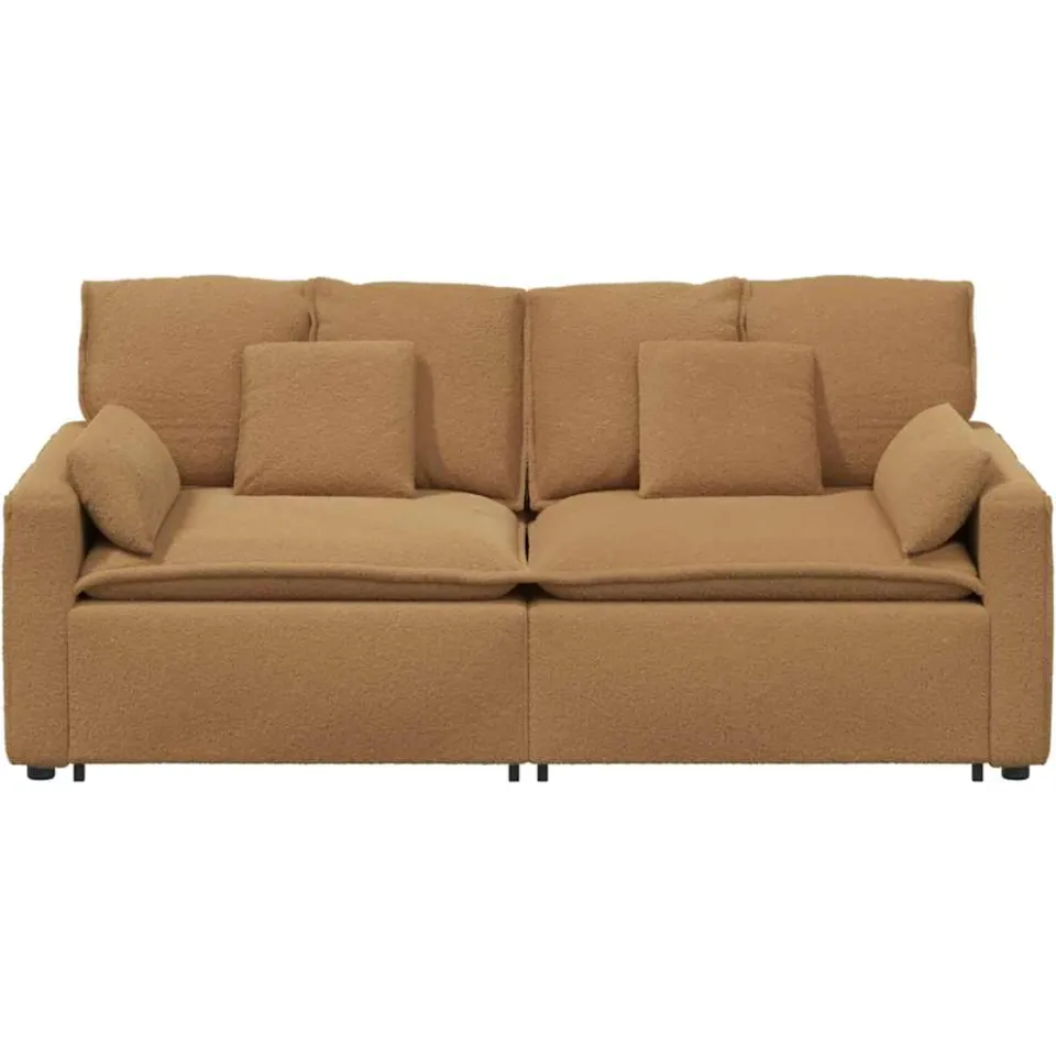 vidaXL Modulaire bank met kussens beige, foto 4
