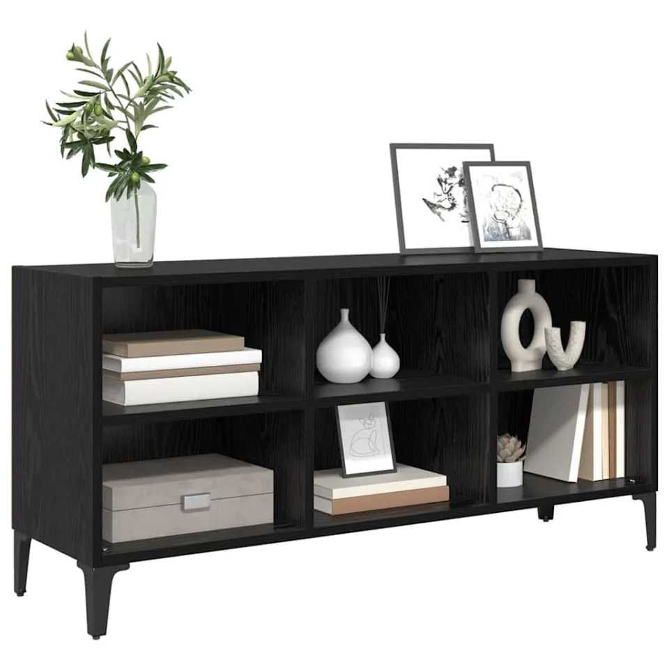 vidaXL Tv-meubelset Zwart 103,5 x 30 x 50 cm Geconstrueerd hout